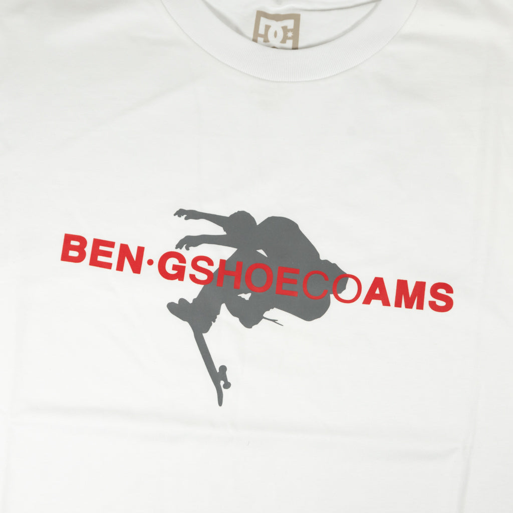 DC Shoes White Ben-G T-Shirt Front Print