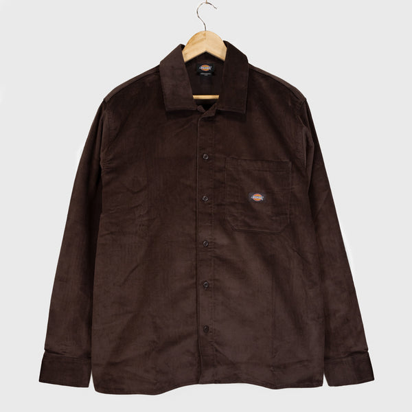 Dickies - Corduroy Longsleeve Shirt - Chocolate Brown