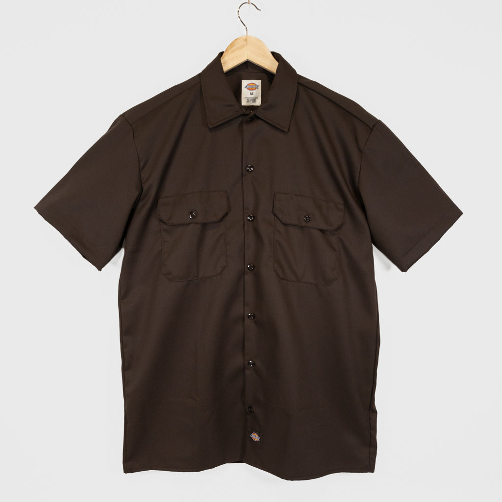 Dickies - Work Short Sleeve Shirt - Dark Brown | Welcome Skate Store