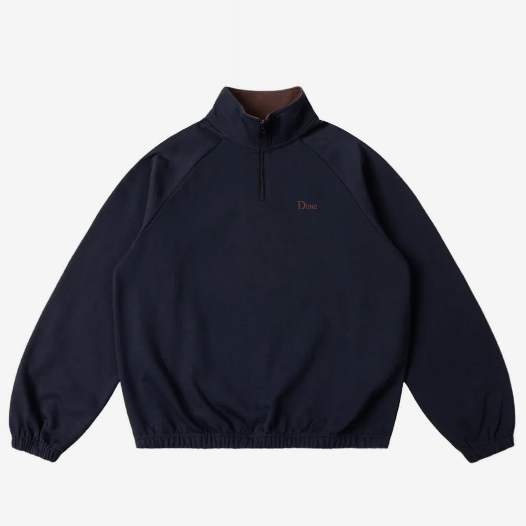 Dime MTL - Classic Terry Quarter Zip Sweatshirt - Navy – Welcome