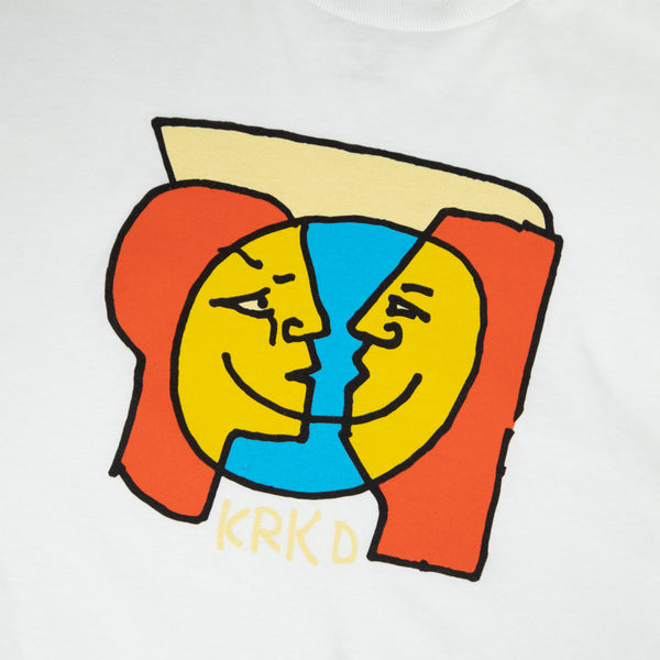 Krooked Skateboards - Moonsmile Longsleeve T-Shirt - White / Multi