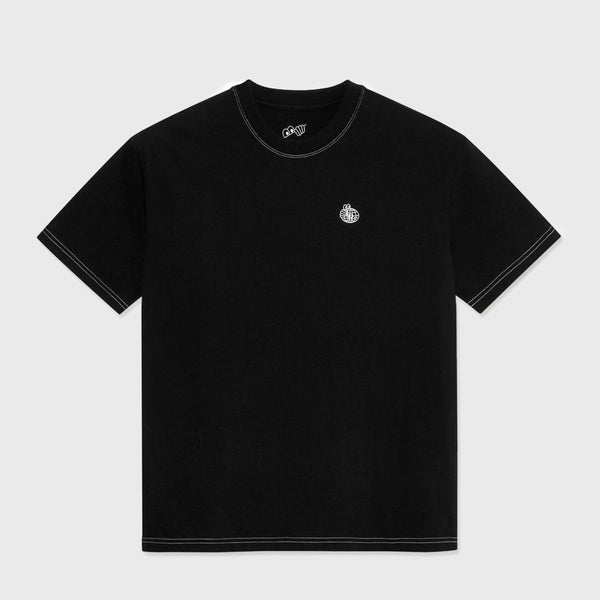 Last Resort AB - Small Atlas Contrast Stitch T-Shirt - Black