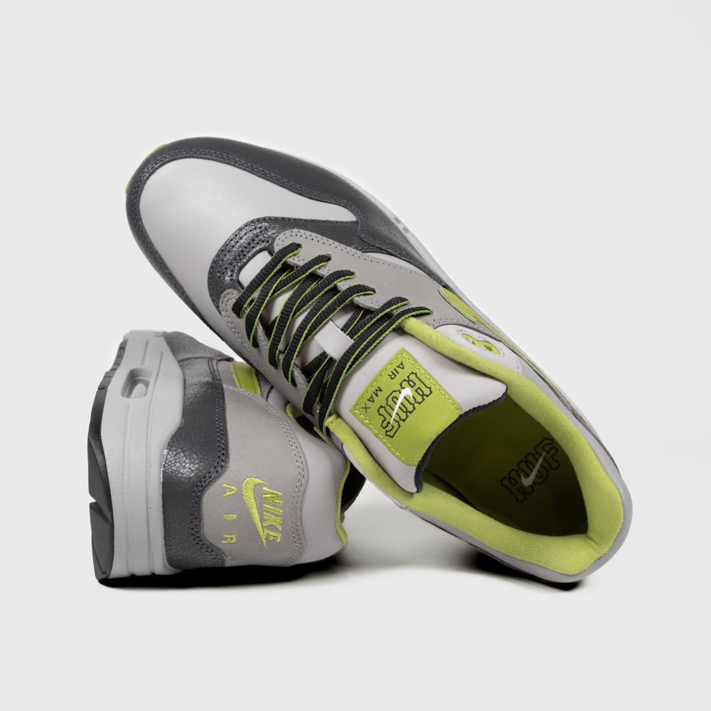 Anthracite Grey And Pear Green Nike HUF Air Max 1 Shoes