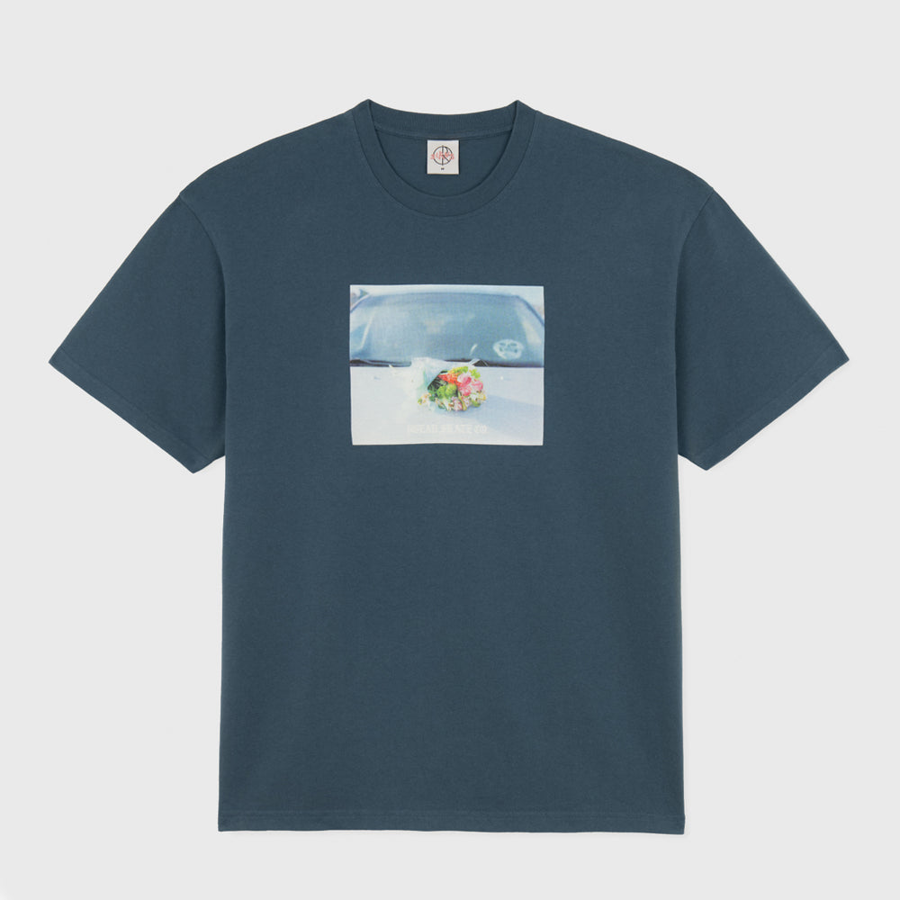 Polar Skate Co. Dead Flowers Grey Blue T-Shirt
