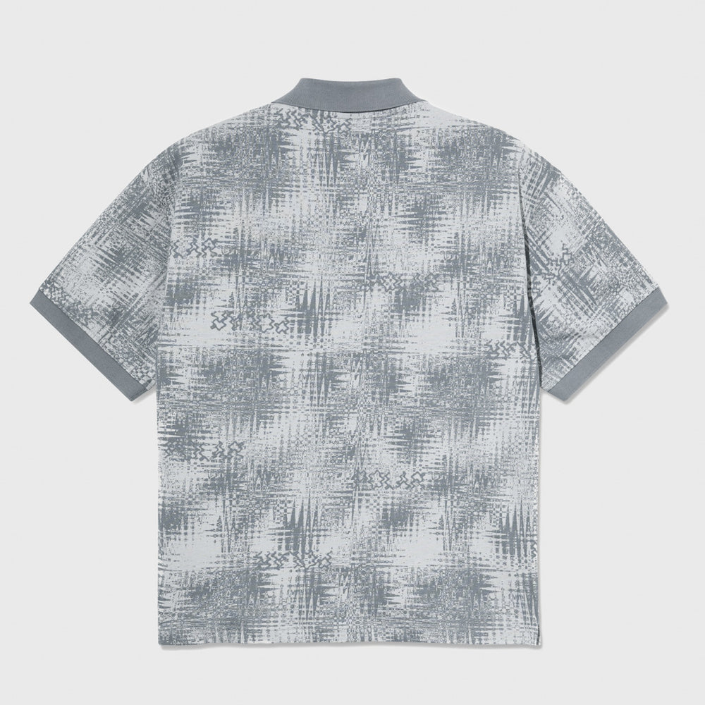 Polar Skate Co. Silver Grey Scribble Surf Short Sleeve Polo Shirt