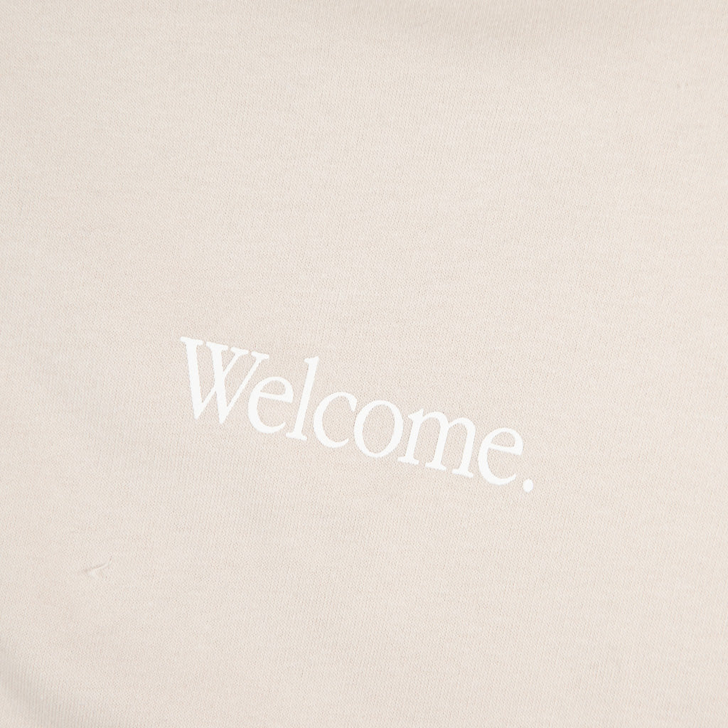 Welcome Skate Store Prince Off White Bone Pullover Hooded Sweatshirt Front Print