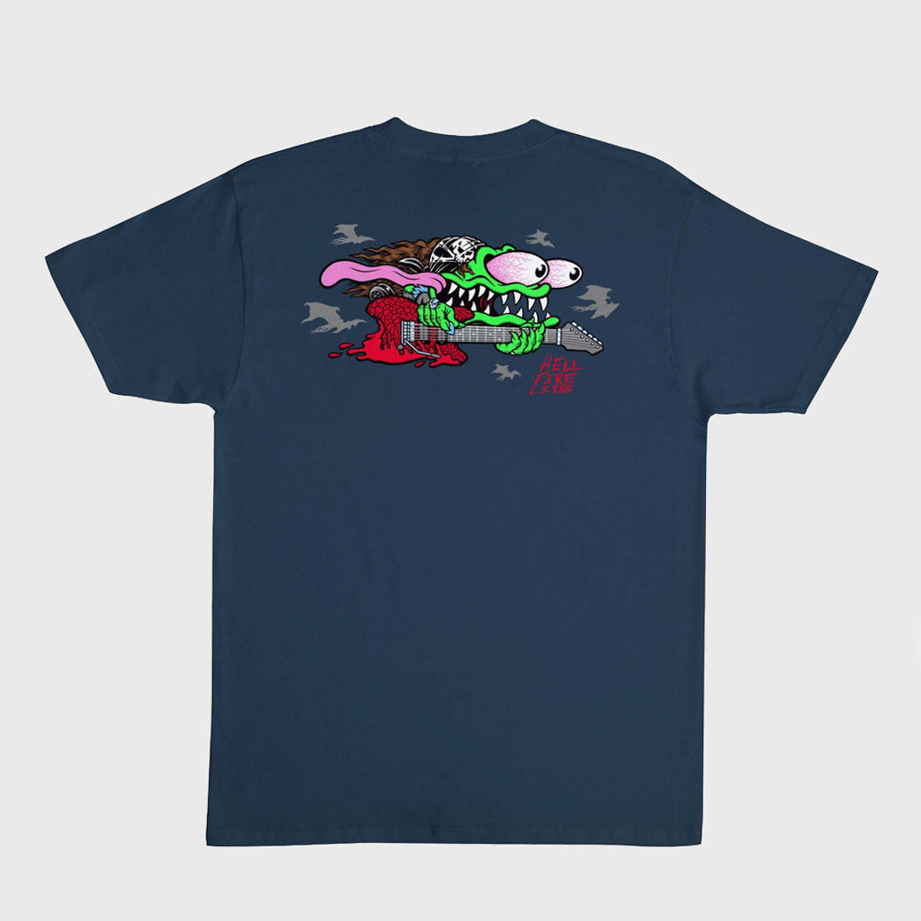 Stranger Things x Santa Cruz Eddie Slasher T-Shirt - Dusk Blue
