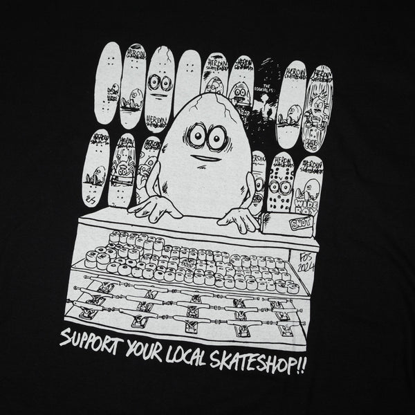 Skate Shop Day - SSD Egg T-Shirt - Black / White