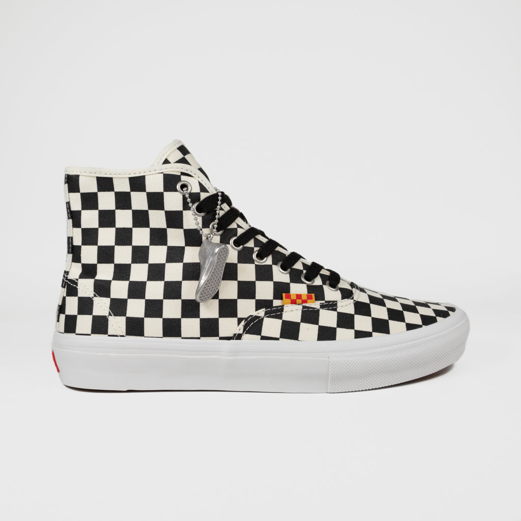 Checkerboard Vans Skate Shoes High Tops Vans Andrew Allen Skate Authentic High Shoes Checkerboard UK
