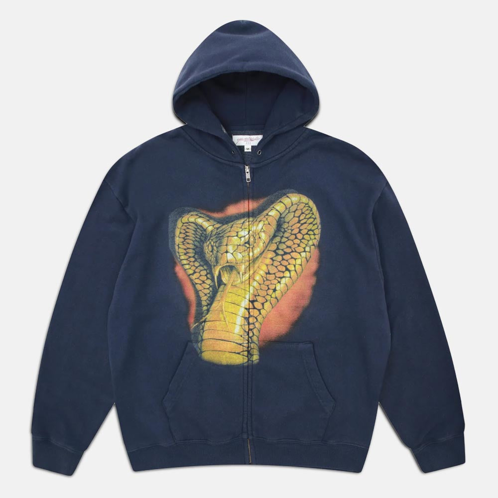 トップス Yardsale zip hoodie kobra S Yardsale - Kobra Zip Hooded Sweatshirt - Navy – Welcome