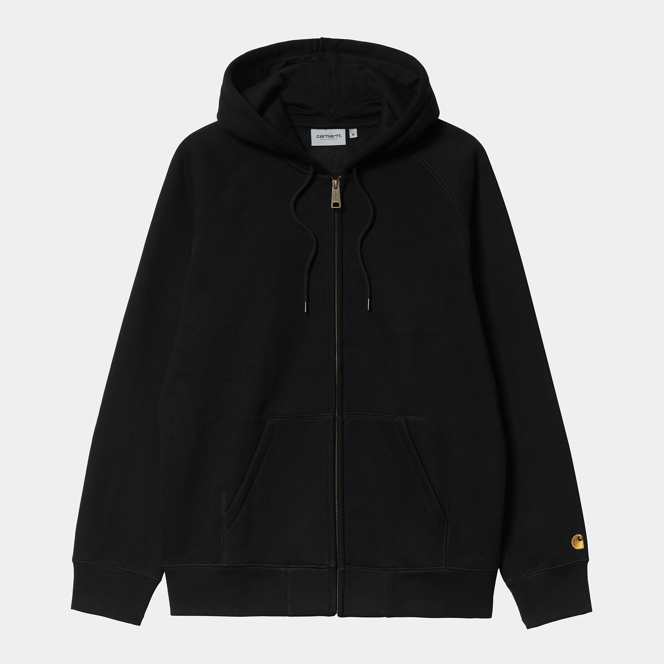 Carhartt WIP Chase Zip Hooded Sweatshirt Black Gold