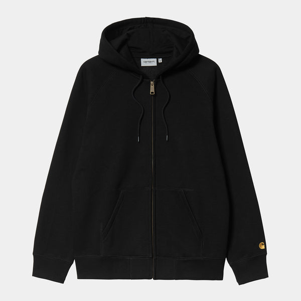 Carhartt WIP - Chase Zip Hooded Sweatshirt - Black / Gold