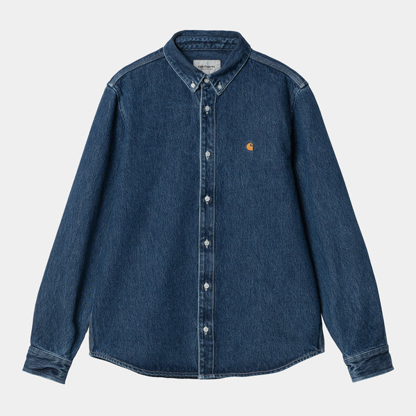 Carhartt WIP - Weldon Longsleeve Denim Shirt - Blue (Stone Washed)