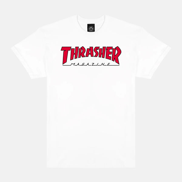 Thrasher Magazine - Outline T-Shirt - White / Red