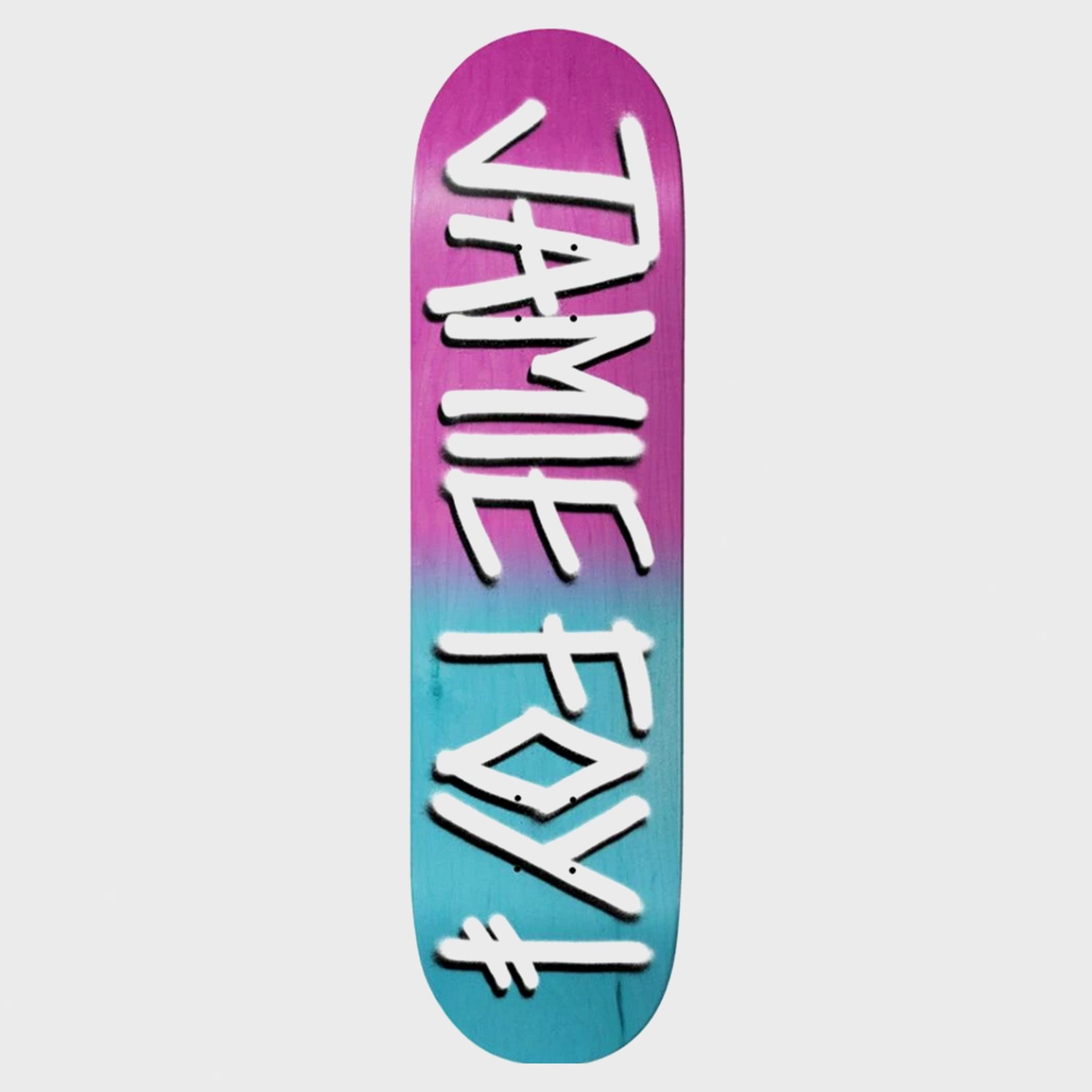 Deathwish Skateboards - 8.125" Jamie Foy Gang Name Skateboard Deck - Pink / Teal
