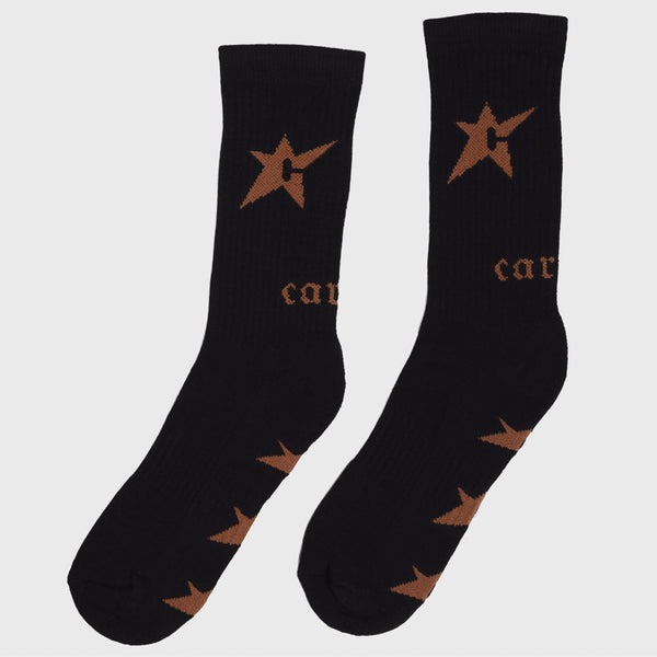 Carpet Company - C-Star Socks - Black / Brown