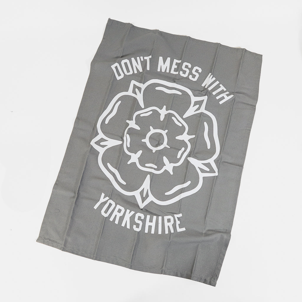 Don't Mess With Yorkshire Classic Rose Grey Tea Towel