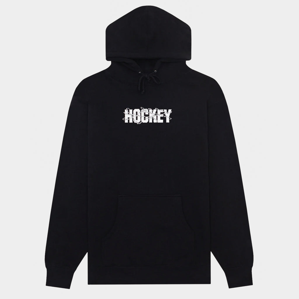 Hockey Skateboards Roses Black Pullover Hooded Sweatshirt
