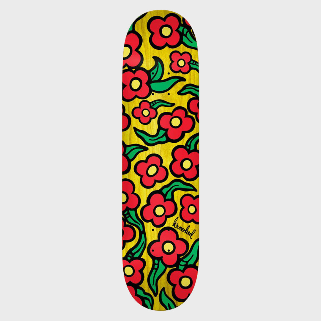 Krooked Skateboards 8.25" Wild Style Flowers Skateboard Deck