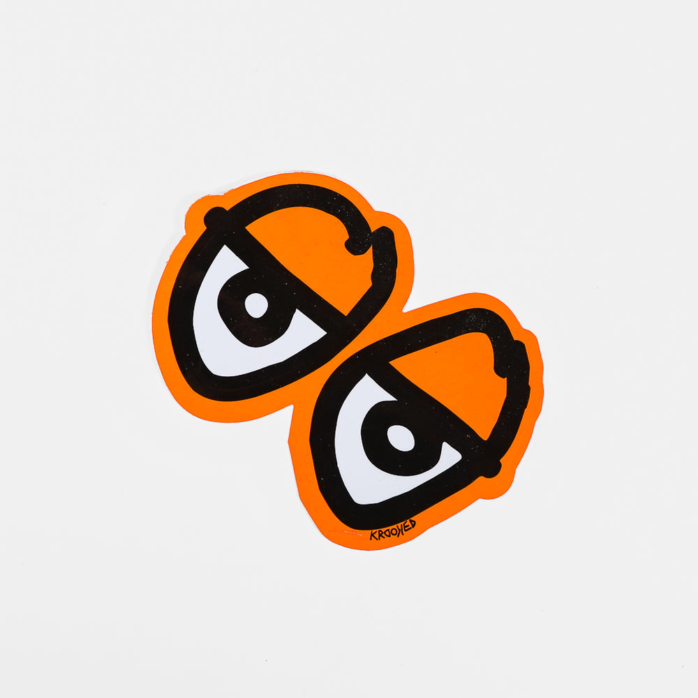 Krooked Skateboards - Eyes 5.5" Sticker - Orange