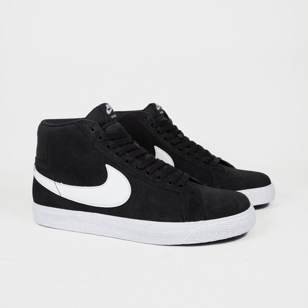 Nike SB - Blazer Mid Shoes - Black / White - White - White