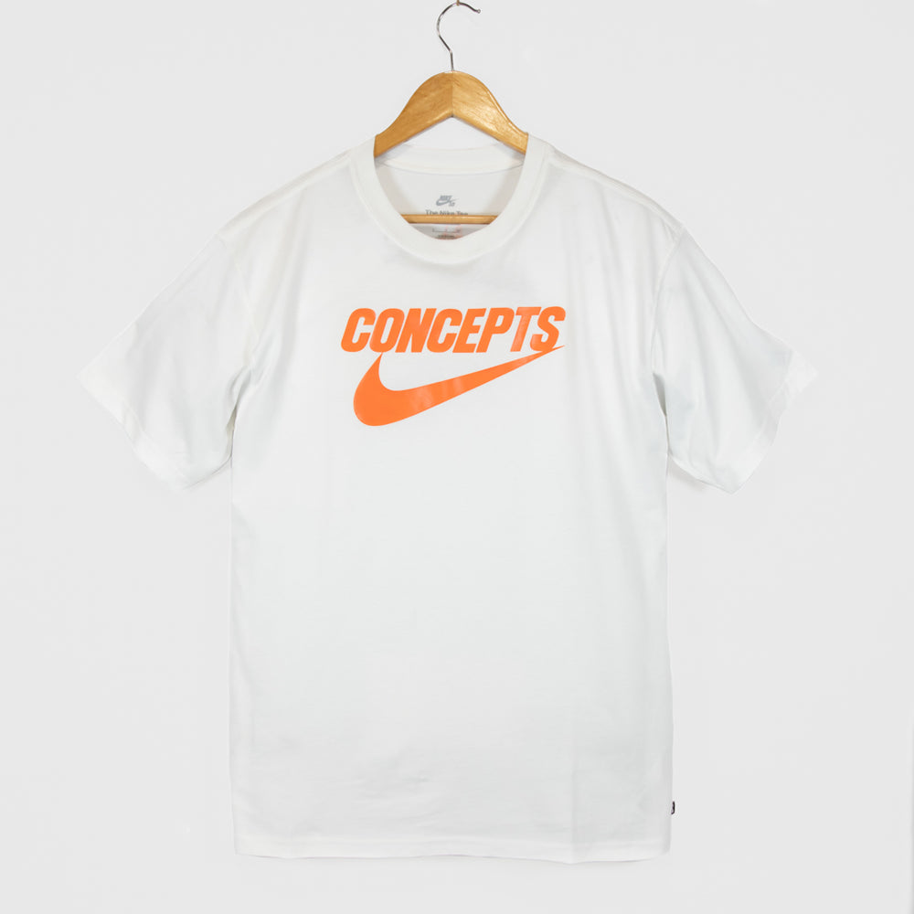 Nike SB White And Orange Concepts T-Shirt