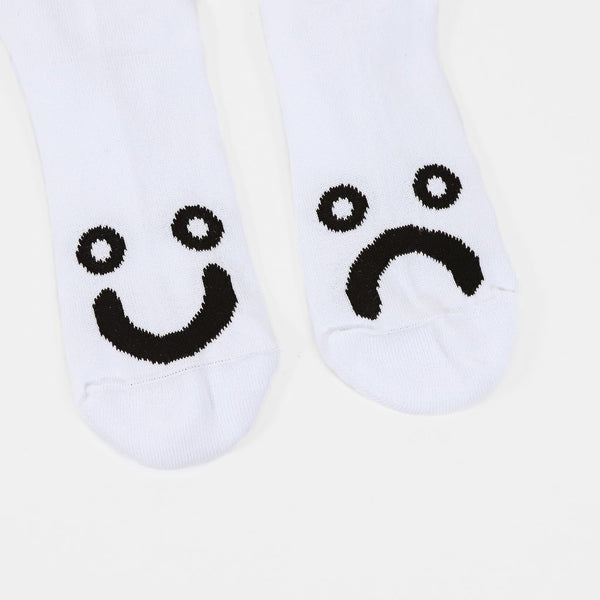 Polar Skate Co. - Happy Sad Socks - White