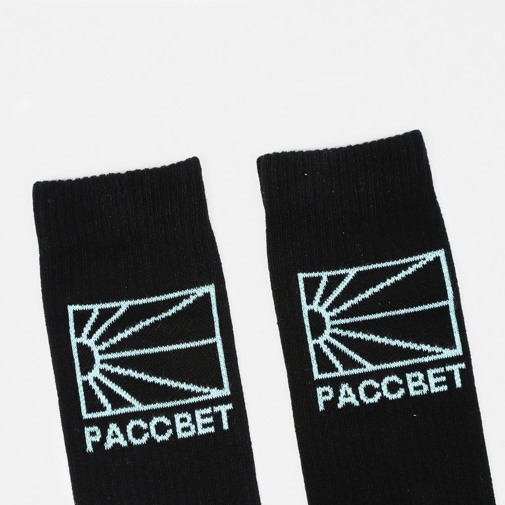 Rassvet Black And Mint Logo Knit Socks