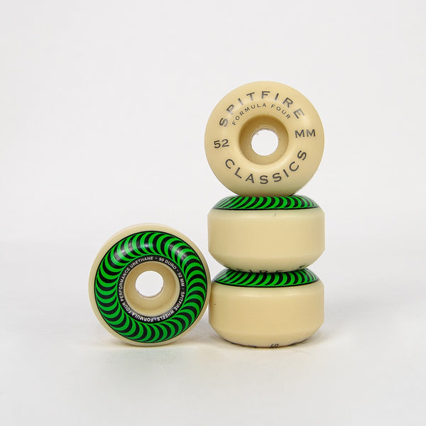Spitfire - 52mm (99a) Formula Four Classics Skateboard Wheels - Green