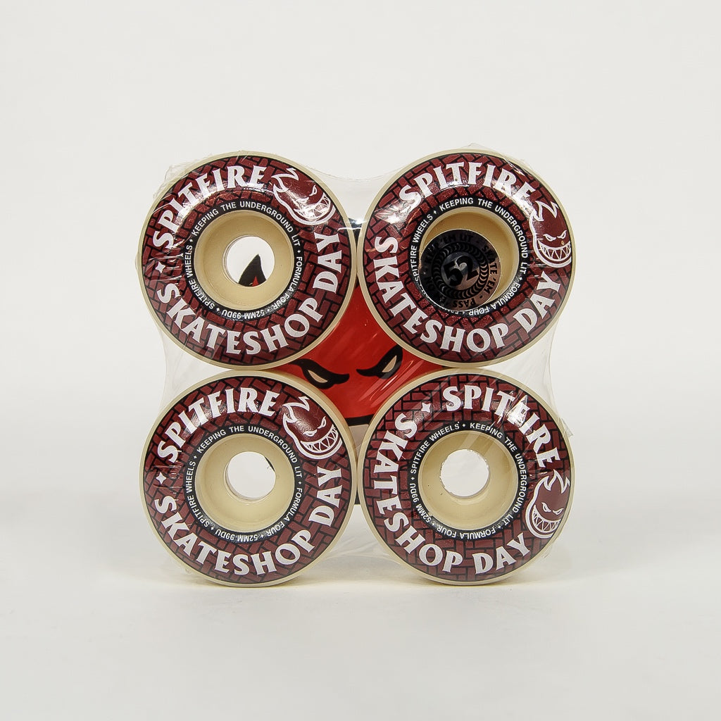 Spitfire 52mm (99a) Formula Four Skate Shop Day Skateboard Wheels 