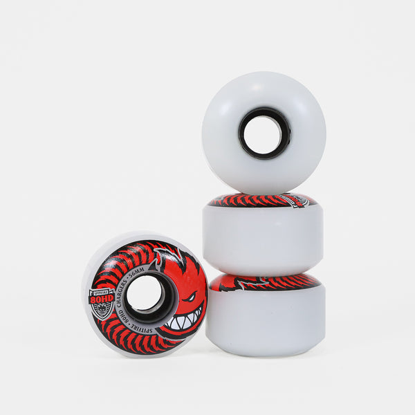 Spitfire - 56mm (80a) 80HD Chargers Classic Full Skateboard Wheels - (Clear / Red)