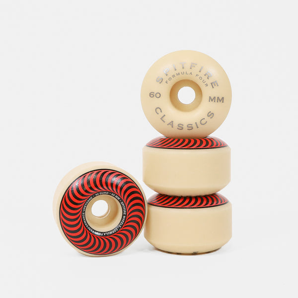 Spitfire - 60mm (99a) Formula Four Classic Skateboard Wheels - Red