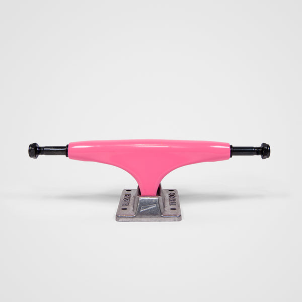 Tensor Trucks - (Pair) 5.0 Tensor Alloys Skateboard Trucks - Safety Pink / Raw