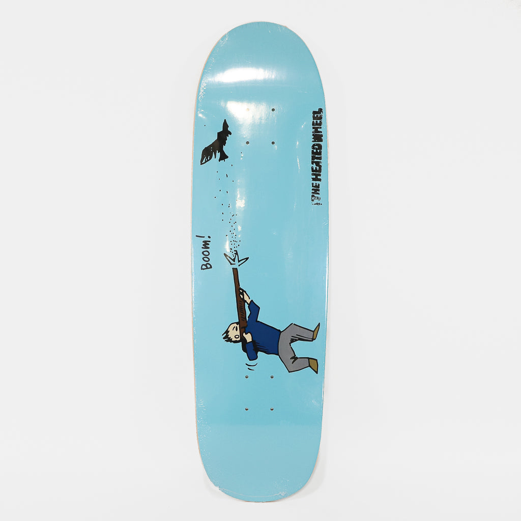 The Heated Wheel 9.0" Shaped Sportsman Skateboard Deck