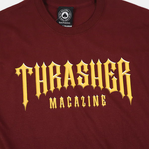 Thrasher Magazine - Low Low Logo T-Shirt - Maroon