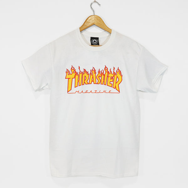 Thrasher Magazine - Flame Logo T-Shirt - White
