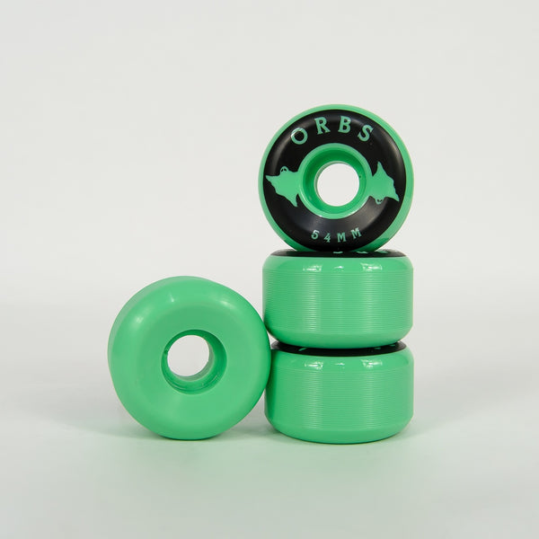 Welcome Skateboards - 54mm (99a) Orbs Specter Solids Wheels - Mint