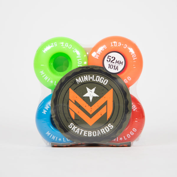 Mini Logo - 52mm 101a C-Cut 2 Skateboard Wheels - Multi