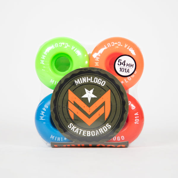 Mini Logo - 54mm 101a C-Cut 2 Skateboard Wheels - Multi