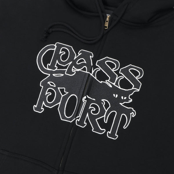 Pass Port Skateboards - Slinkin' Zip Hooded Sweatshirt - Black