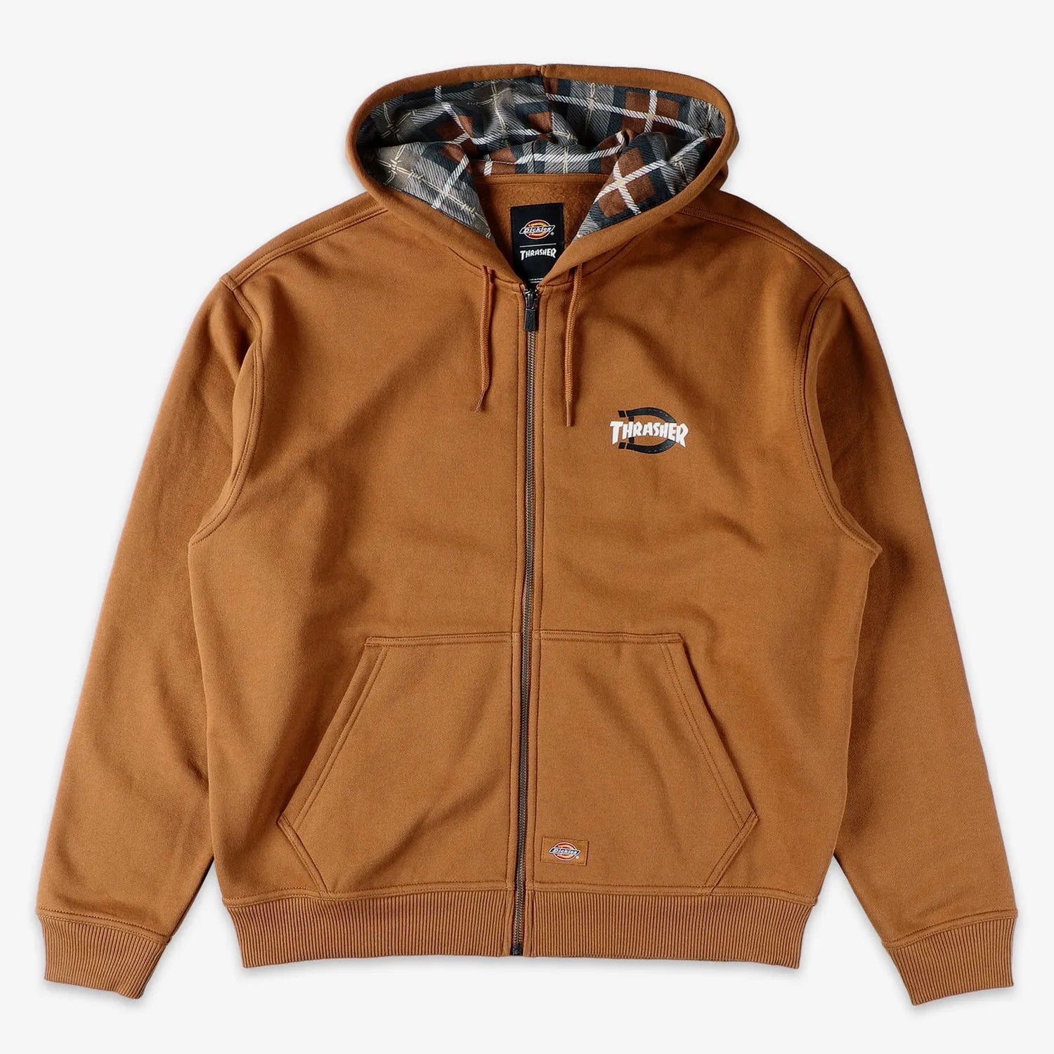 Dickies - Thrasher X Dickies Zip Hooded Sweatshirt - Brown Duck