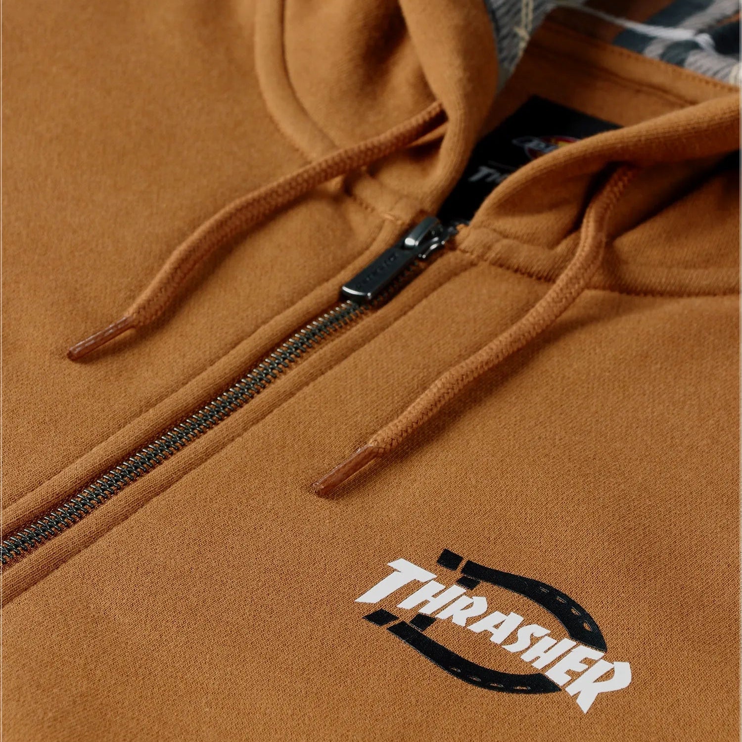 Dickies - Thrasher X Dickies Zip Hooded Sweatshirt - Brown Duck