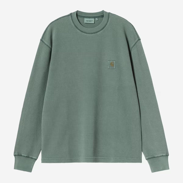 Carhartt WIP - Vista Waffle Longsleeve T-Shirt - Dark Scarab (garment dyed)