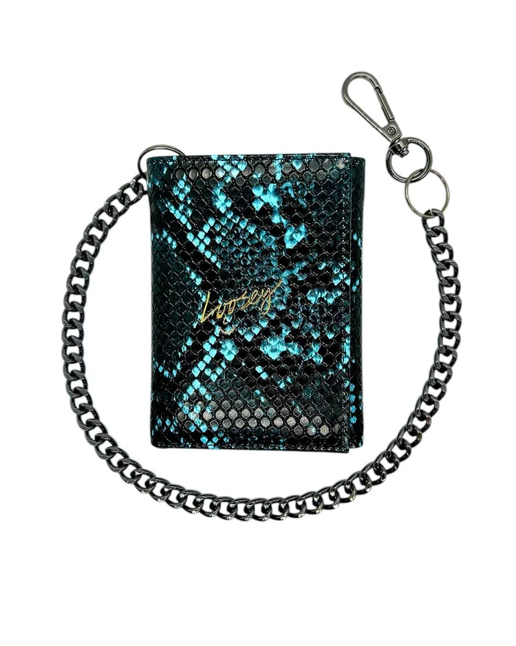 Loosey - Snake Skin Chain Gang Wallet - Blue