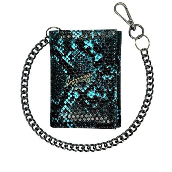Loosey - Snake Skin Chain Gang Wallet - Blue