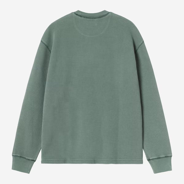 Carhartt WIP - Vista Waffle Longsleeve T-Shirt - Dark Scarab (garment dyed)