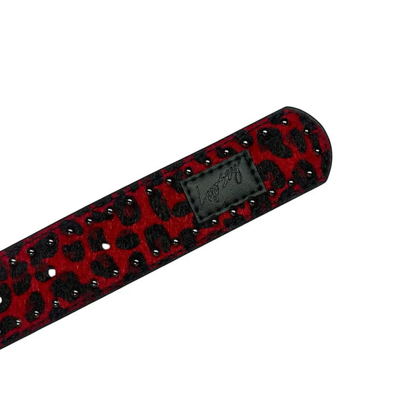 Loosey - Cheetah Rivet Belt - Red