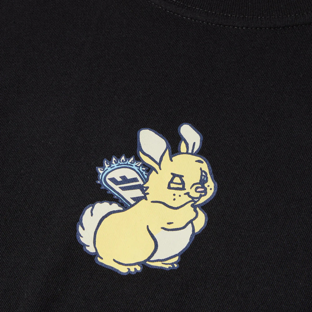Huf Bad Hare Day Black T-Shirt Front Print