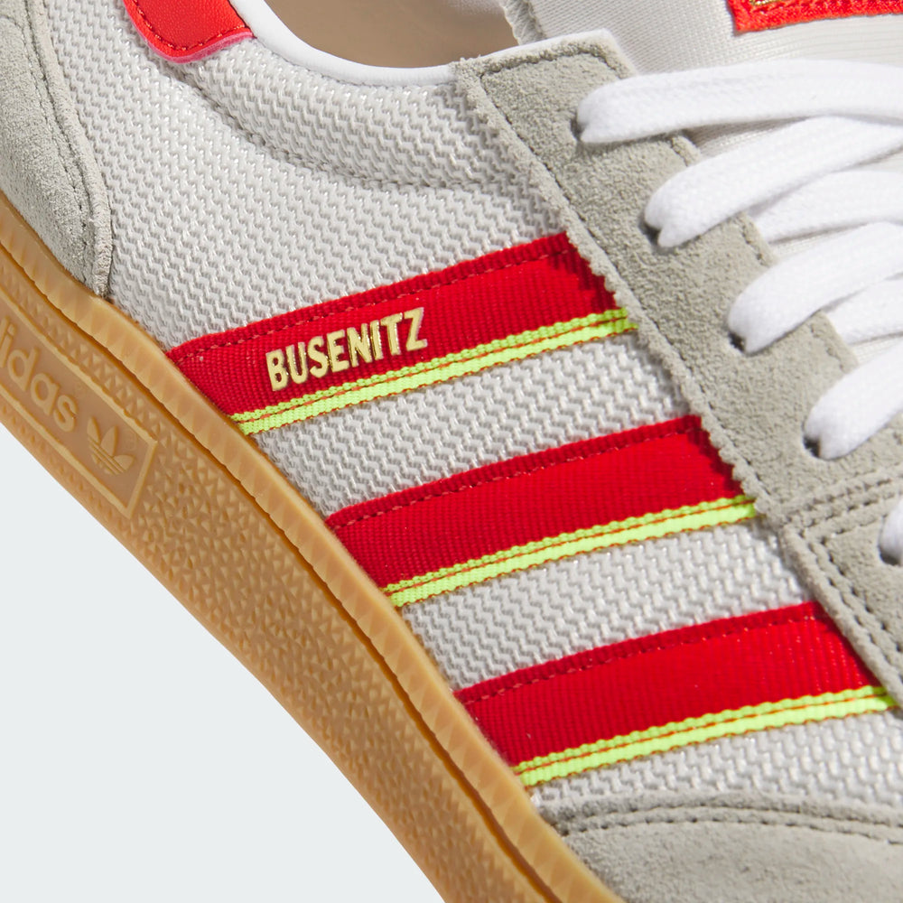 Adidas Skateboarding - Busenitz Vintage Shoes - Feather Grey / Red 