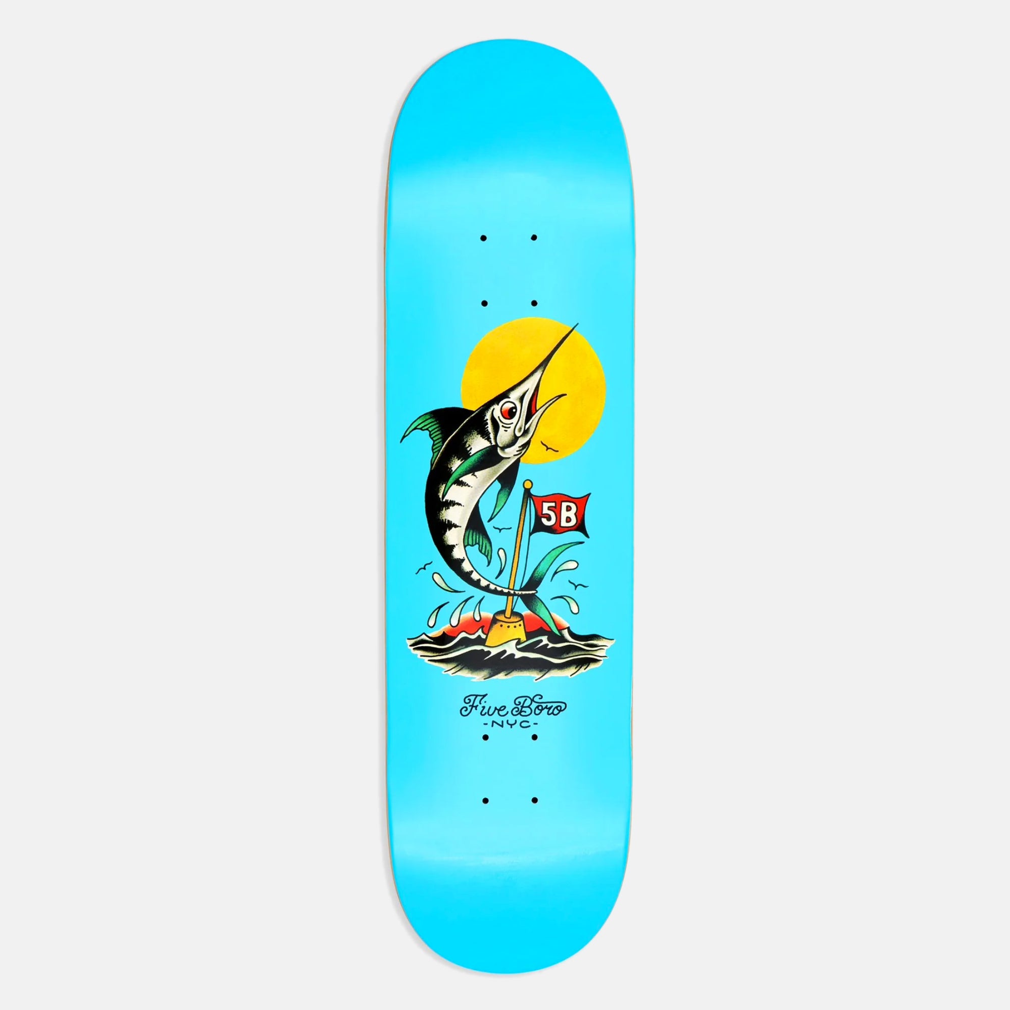 5Boro Skateboards - 8.0" Manhattan Marlin Fish Series Skateboard Deck
